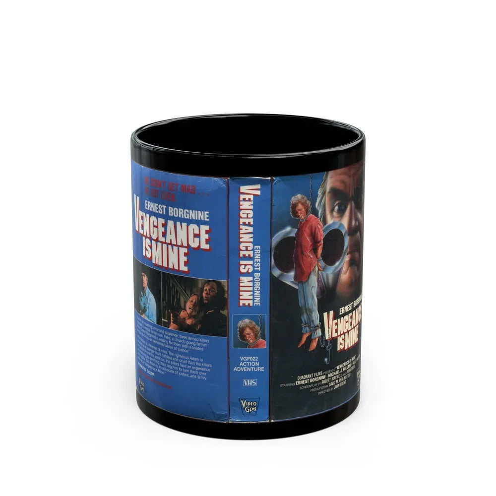 VENGEANCE IS MINE ERNEST BORGNINE (VHS COVER) - Black Coffee Mug-11oz-Go Mug Yourself