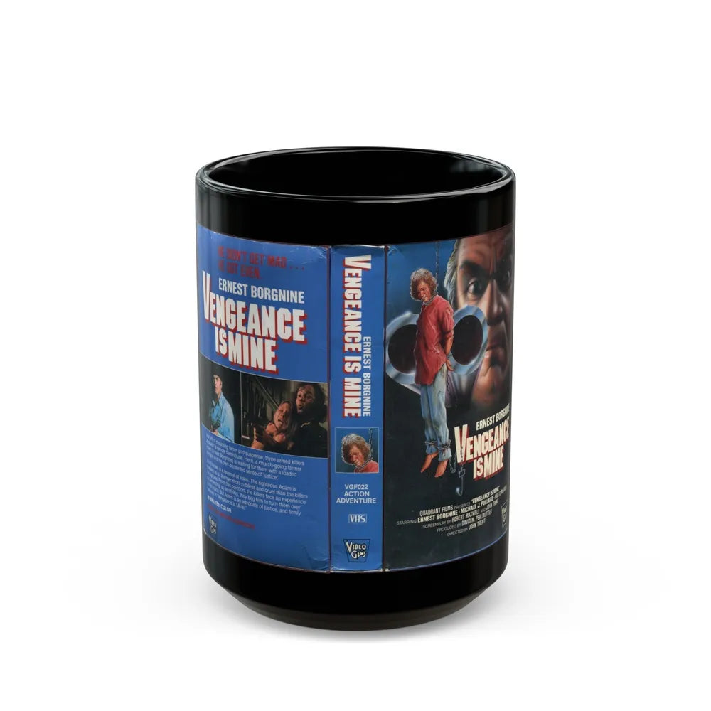 VENGEANCE IS MINE ERNEST BORGNINE (VHS COVER) - Black Coffee Mug-15oz-Go Mug Yourself