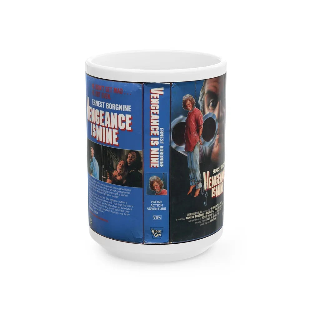 VENGEANCE IS MINE ERNEST BORGNINE (VHS COVER) - White Coffee Mug-15oz-Go Mug Yourself