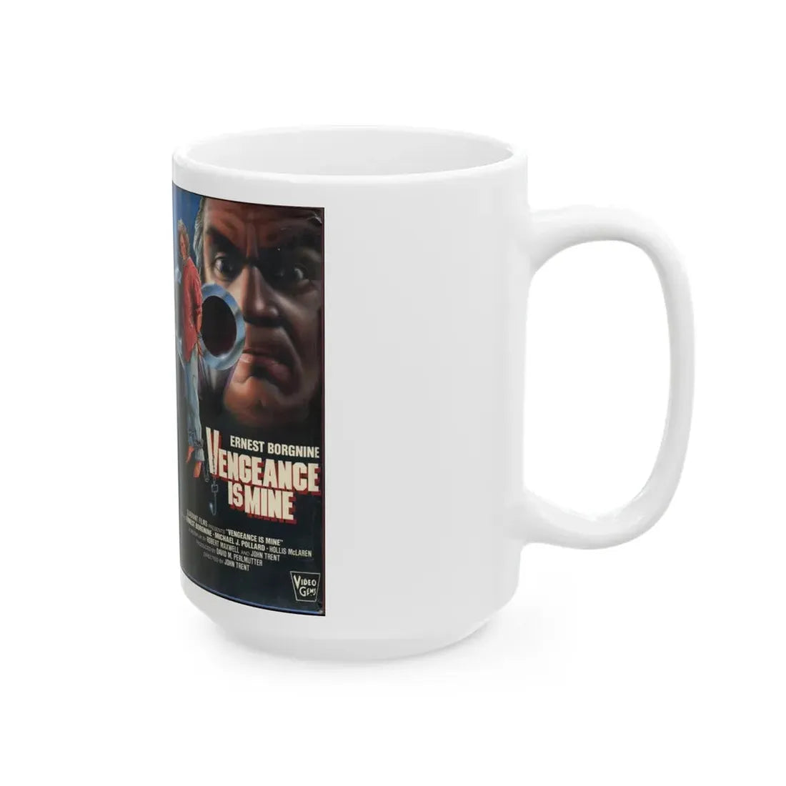 VENGEANCE IS MINE ERNEST BORGNINE (VHS COVER) - White Coffee Mug - Go Mug Yourself