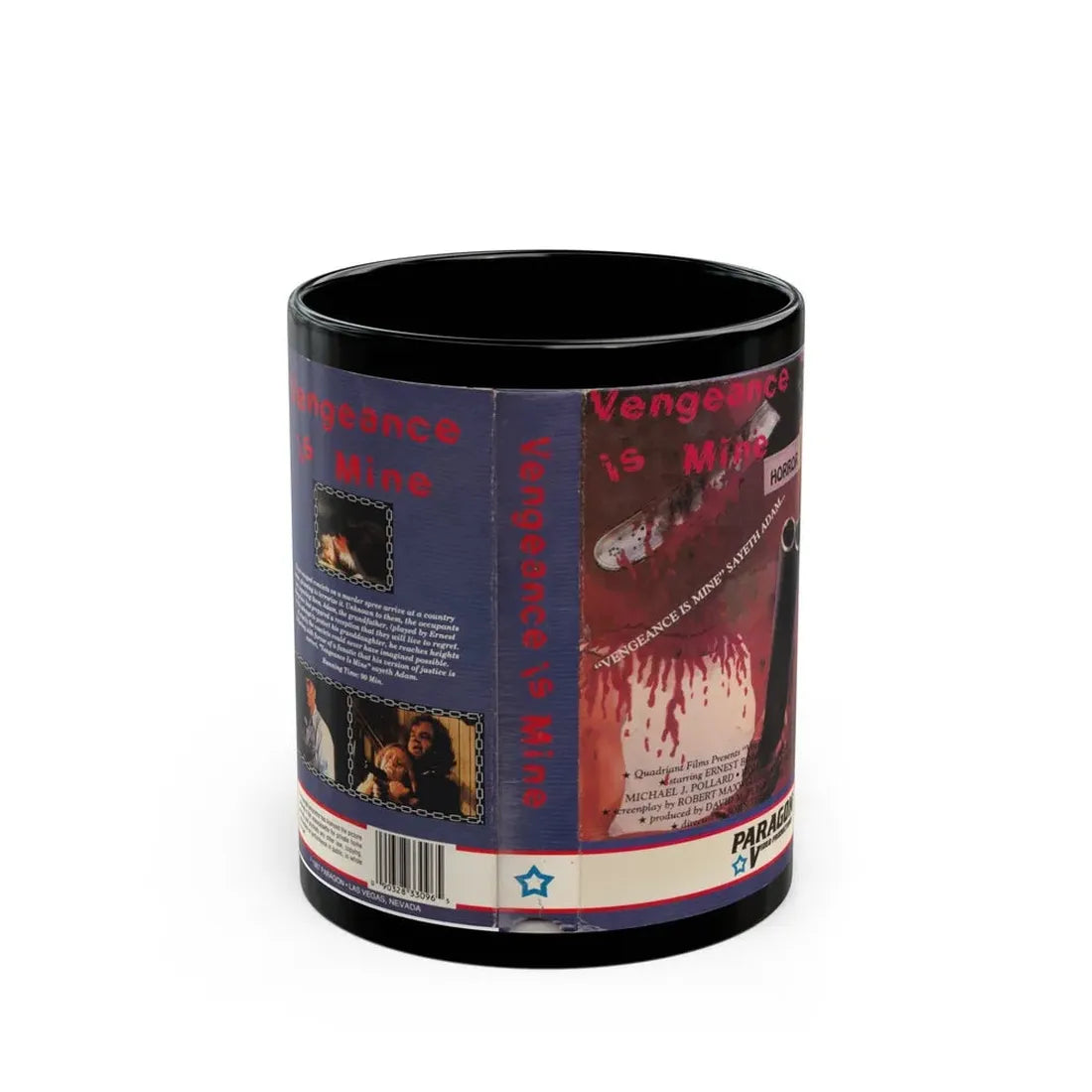 VENGEANCE IS MINE (VHS COVER) - Black Coffee Mug 11oz - Go Mug Yourself