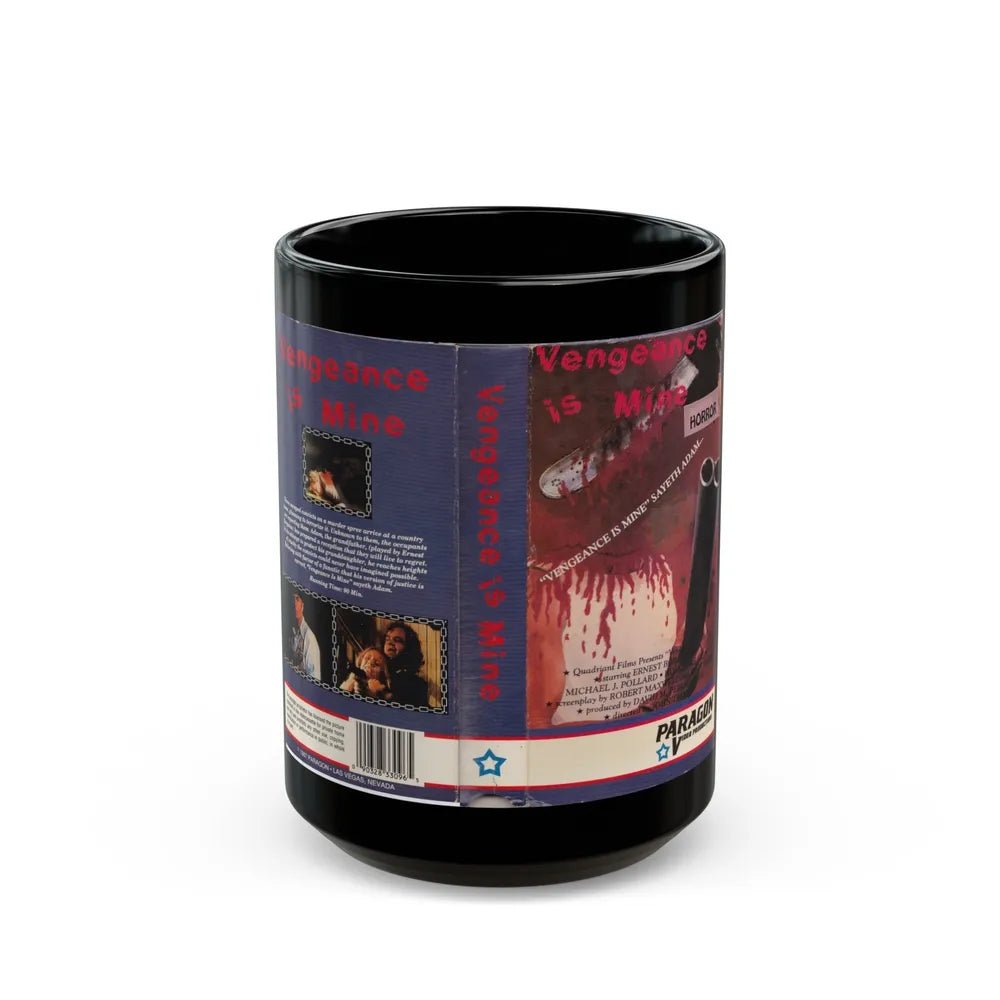 VENGEANCE IS MINE (VHS COVER) - Black Coffee Mug-15oz-Go Mug Yourself