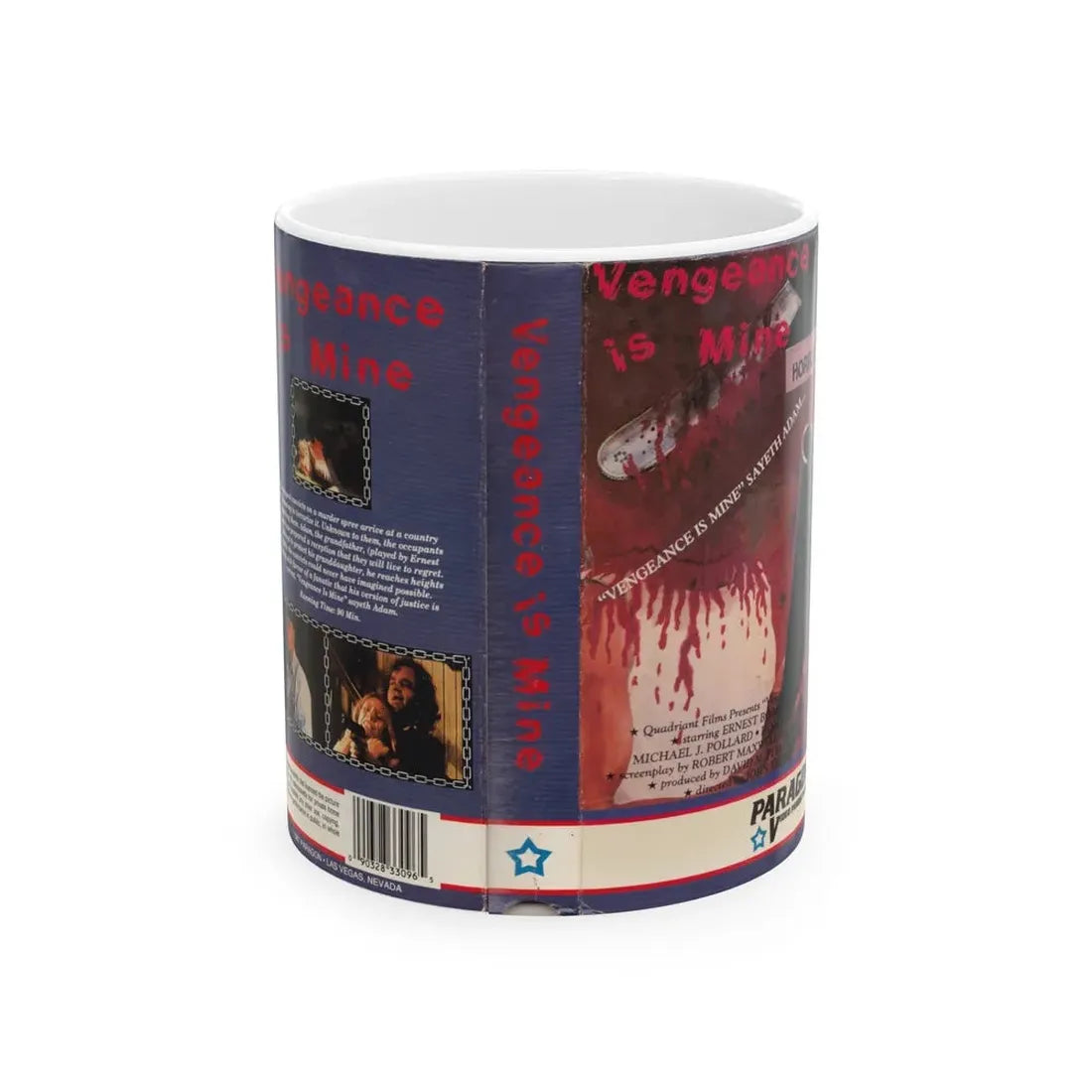 VENGEANCE IS MINE (VHS COVER) - White Coffee Mug 11oz - Go Mug Yourself