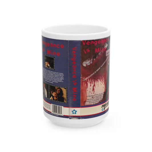 VENGEANCE IS MINE (VHS COVER) - White Coffee Mug-15oz-Go Mug Yourself