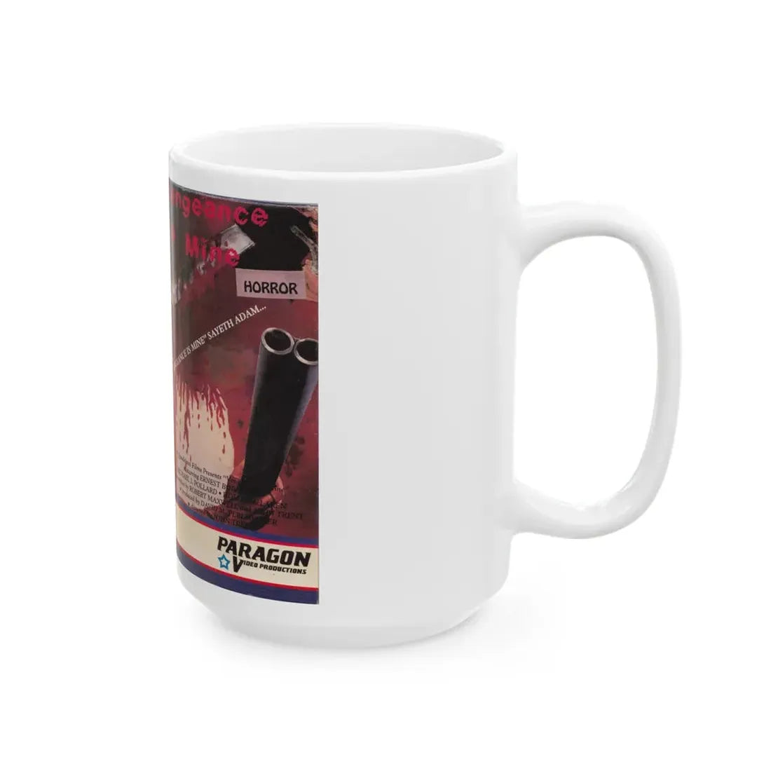 VENGEANCE IS MINE (VHS COVER) - White Coffee Mug - Go Mug Yourself