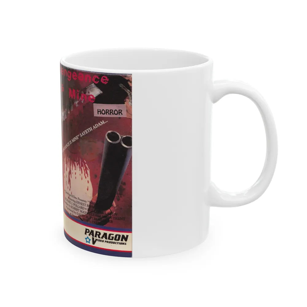 VENGEANCE IS MINE (VHS COVER) - White Coffee Mug-Go Mug Yourself