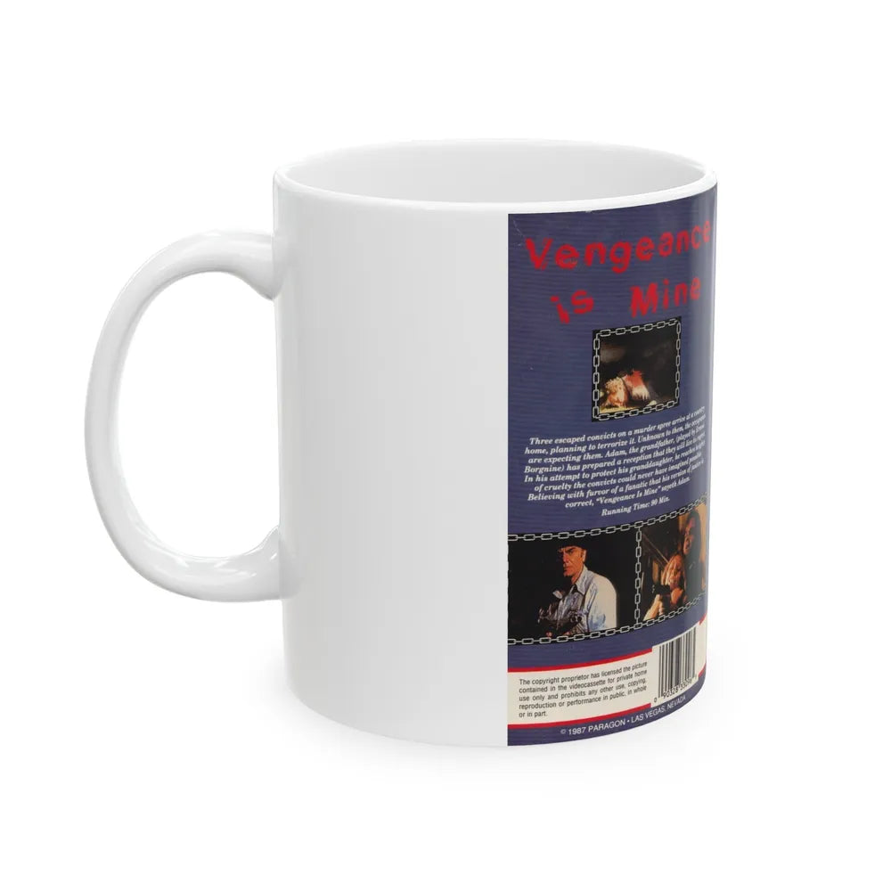 VENGEANCE IS MINE (VHS COVER) - White Coffee Mug-Go Mug Yourself