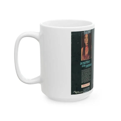 VENGEANCE OF THE ZOMBIES A MODERN DAY GOTHIC TALE OF HORROR (VHS COVER) - White Coffee Mug - Go Mug Yourself