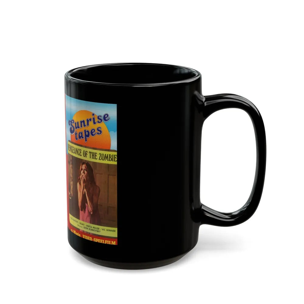 VENGEANCE OF THE ZOMBIES (VHS COVER) - Black Coffee Mug-Go Mug Yourself