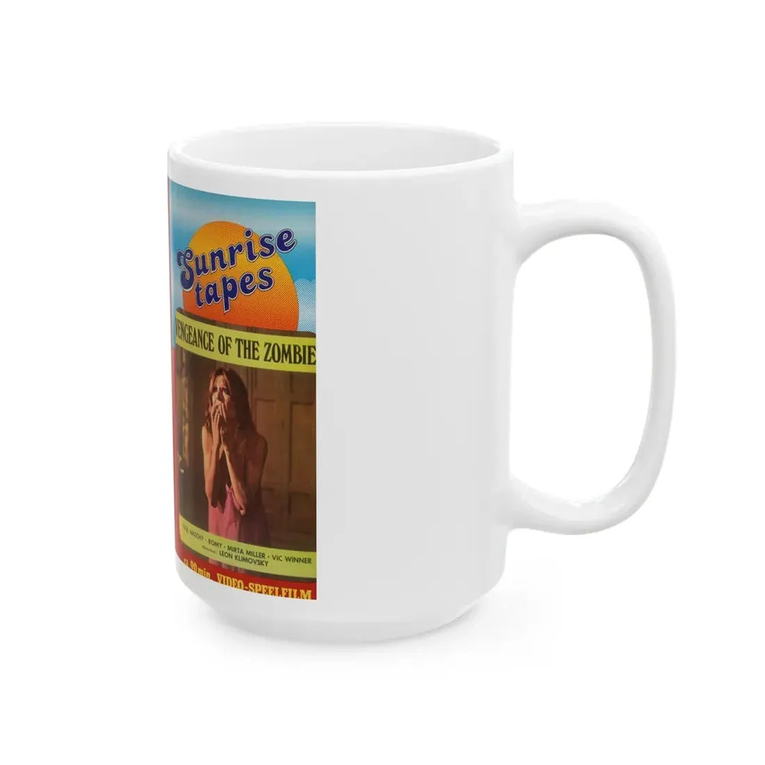 VENGEANCE OF THE ZOMBIES (VHS COVER) - White Coffee Mug - Go Mug Yourself