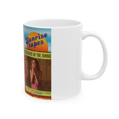 VENGEANCE OF THE ZOMBIES (VHS COVER) - White Coffee Mug - Go Mug Yourself
