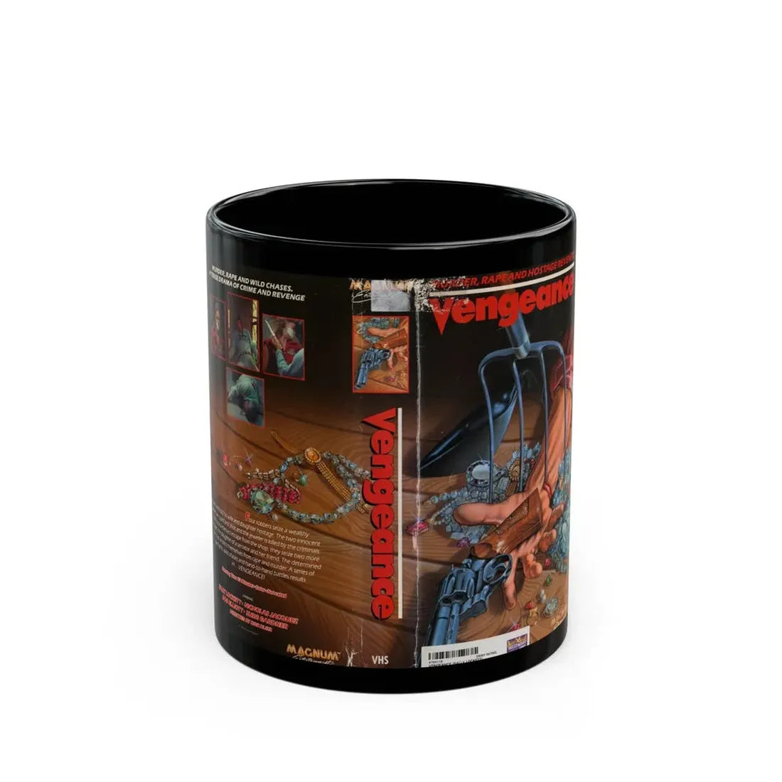 VENGEANCE (VHS COVER) - Black Coffee Mug 11oz - Go Mug Yourself