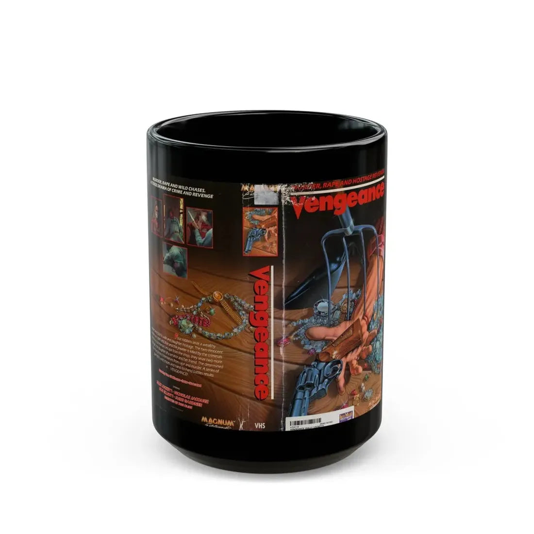 VENGEANCE (VHS COVER) - Black Coffee Mug 15oz - Go Mug Yourself