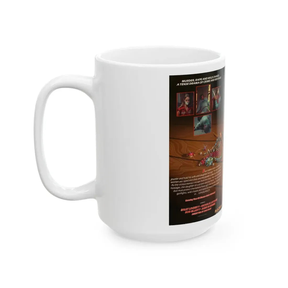 VENGEANCE (VHS COVER) - White Coffee Mug - Go Mug Yourself