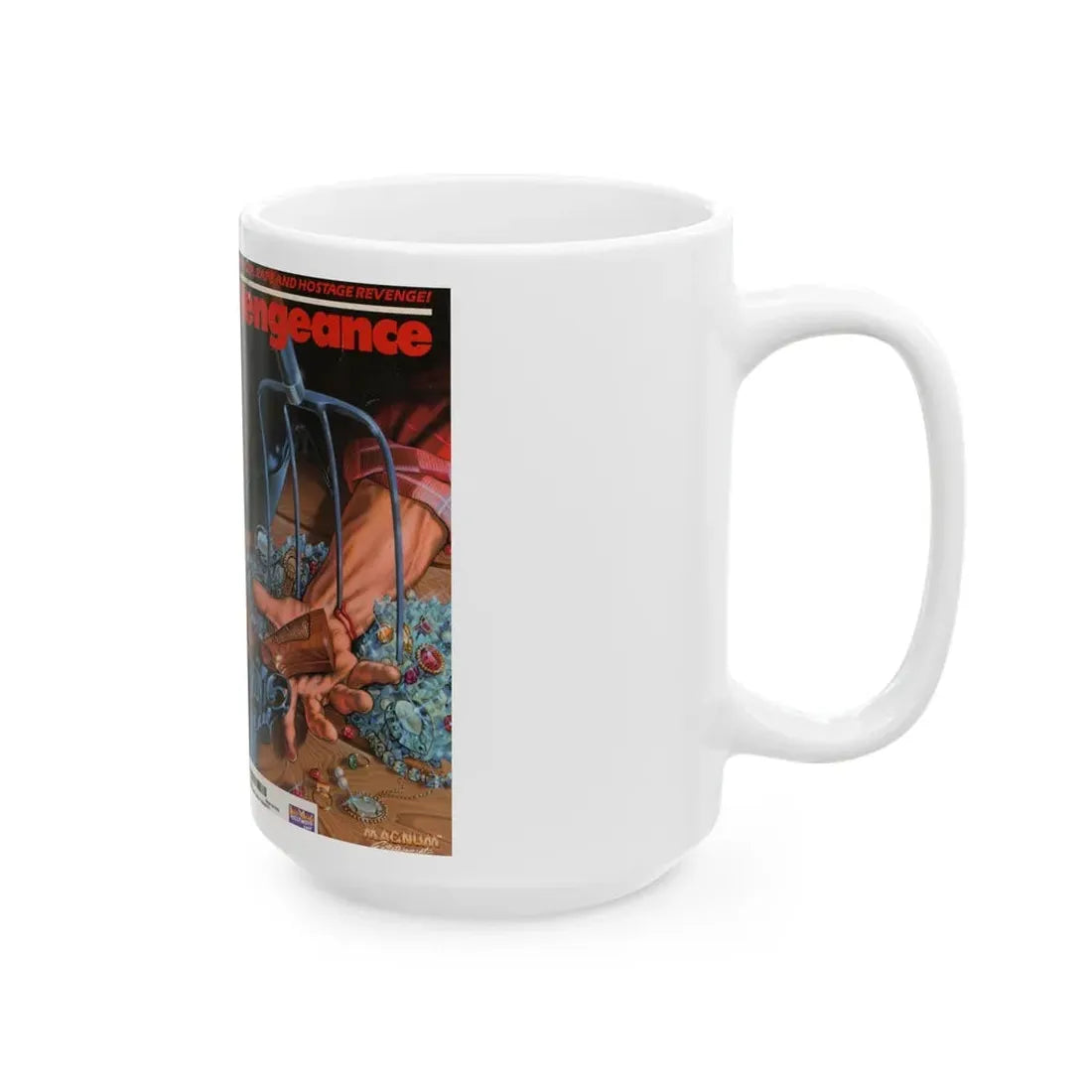 VENGEANCE (VHS COVER) - White Coffee Mug - Go Mug Yourself
