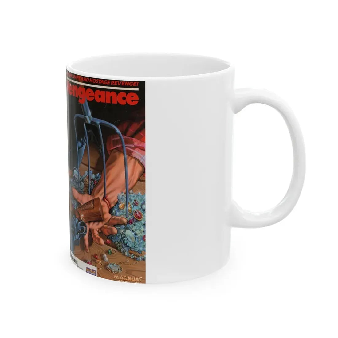 VENGEANCE (VHS COVER) - White Coffee Mug - Go Mug Yourself