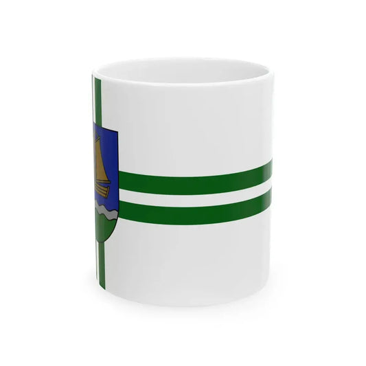 Ventspils novada karogs (Latvia) White Coffee Mug 11oz - Go Mug Yourself
