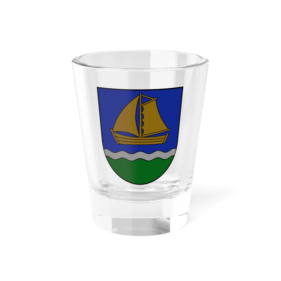Ventspils novads COA (Latvia) (Coat of Arms) Shot Glass 1.5oz 1.5oz - Go Mug Yourself
