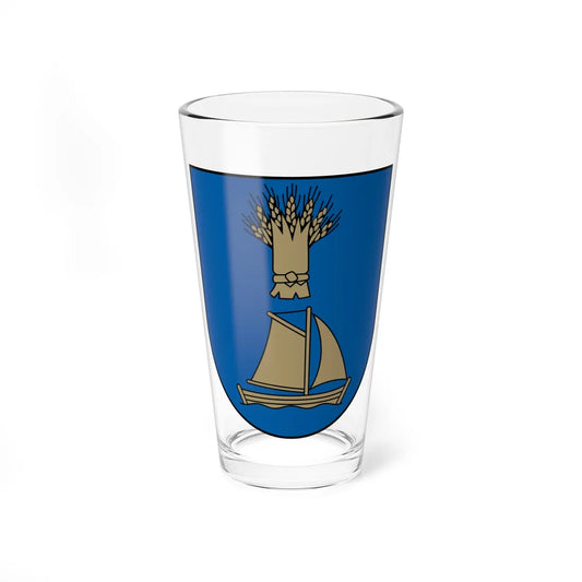 Ventspils rajona ģerbonis (Latvia) (Coat of Arms) Pint Glass 16oz 16oz - Go Mug Yourself