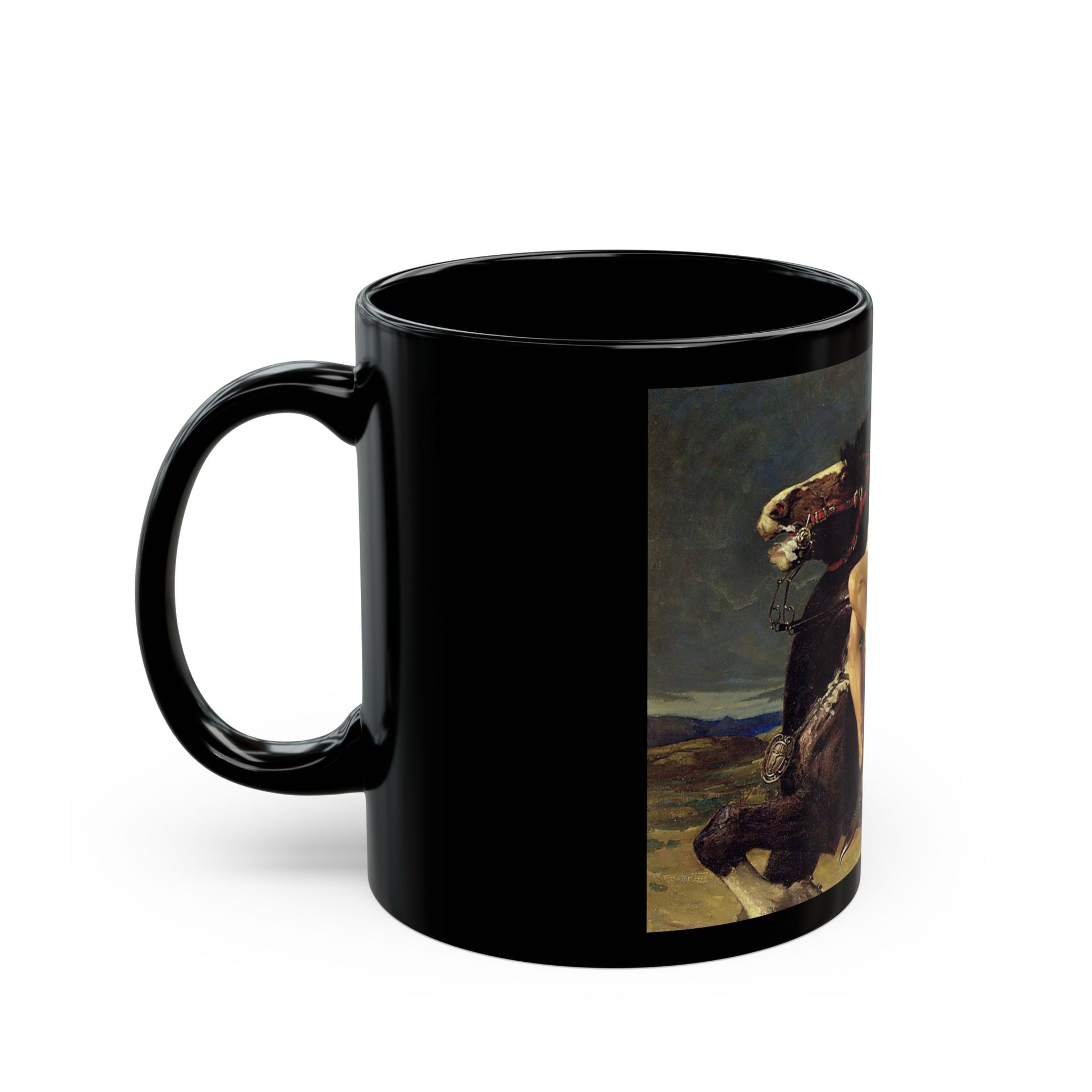 Vereker Monteith Hamilton (1856-1931) The Rescue - Black Coffee Mug-Go Mug Yourself