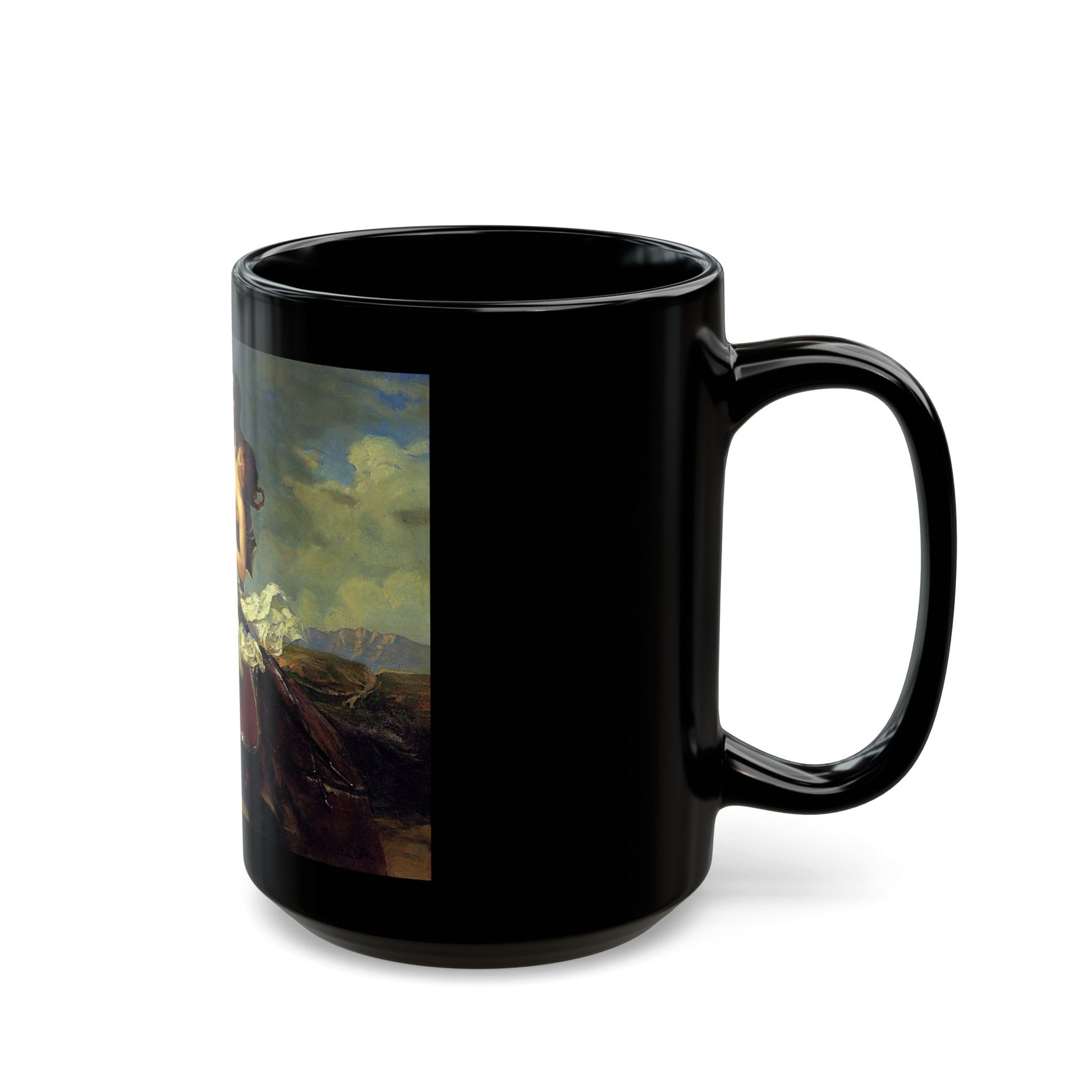 Vereker Monteith Hamilton (1856-1931) The Rescue - Black Coffee Mug-Go Mug Yourself