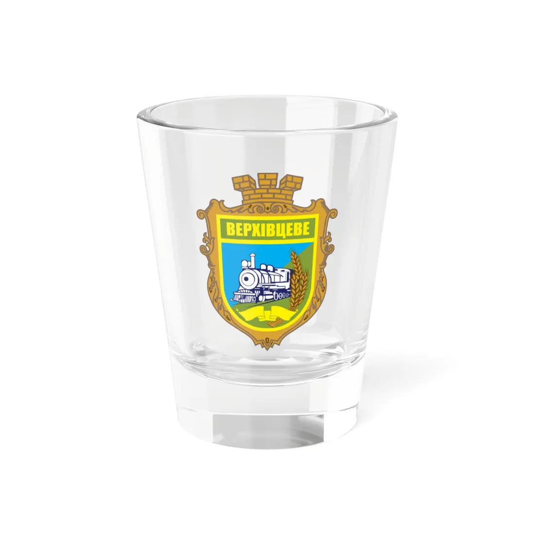 Verkhivtseve coat (Ukraine) (Coat of Arms) Shot Glass 1.5oz 1.5oz - Go Mug Yourself