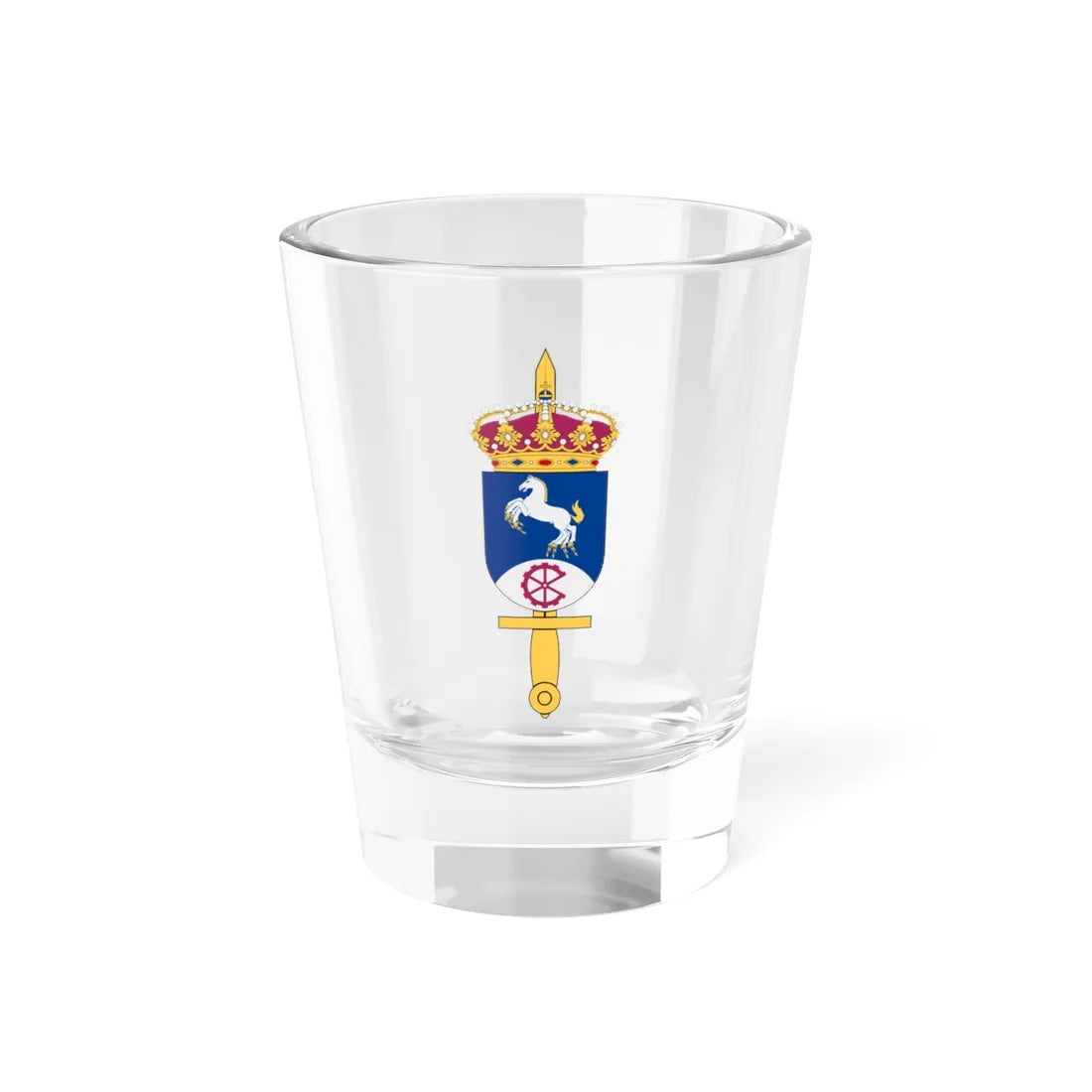Verkstadsadministrativt centrum vapen (Sweden) (Coat of Arms) Shot Glass 1.5oz 1.5oz - Go Mug Yourself