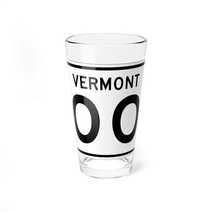 Vermont 00 1955 template (Vermont) (Road Sign) Pint Glass 16oz 16oz - Go Mug Yourself