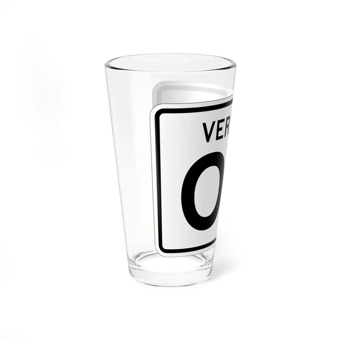 Vermont 00 1955 template (Vermont) (Road Sign) Pint Glass 16oz - Go Mug Yourself