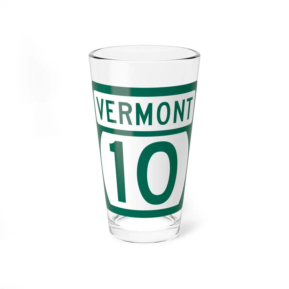 Vermont 10 (Vermont) (Road Sign) Pint Glass 16oz 16oz - Go Mug Yourself