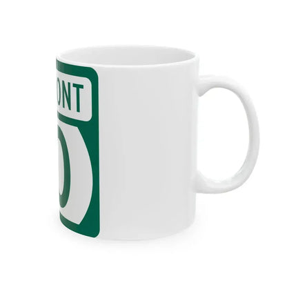 Vermont 10 (Vermont) (Road Sign) White Coffee Mug - Go Mug Yourself