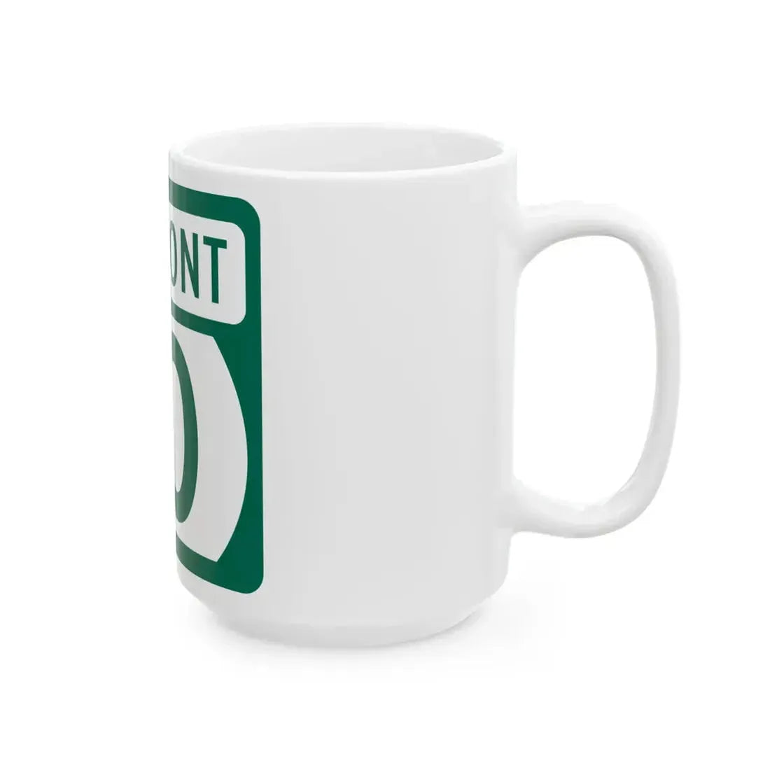 Vermont 10 (Vermont) (Road Sign) White Coffee Mug - Go Mug Yourself
