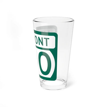 Vermont 100 (Vermont) (Road Sign) Pint Glass 16oz - Go Mug Yourself