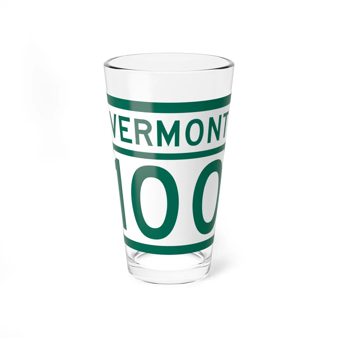 Vermont 100 (Vermont) (Road Sign) Pint Glass 16oz - Go Mug Yourself