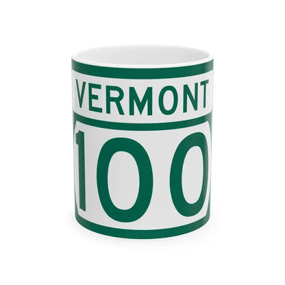 Vermont 100 (Vermont) (Road Sign) White Coffee Mug 11oz - Go Mug Yourself
