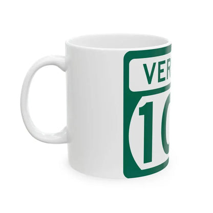 Vermont 100 (Vermont) (Road Sign) White Coffee Mug - Go Mug Yourself