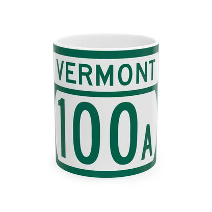 Vermont 100A (Vermont) (Road Sign) White Coffee Mug 11oz - Go Mug Yourself