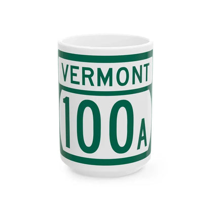 Vermont 100A (Vermont) (Road Sign) White Coffee Mug 15oz - Go Mug Yourself