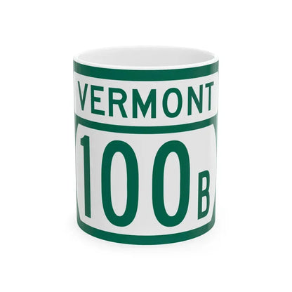 Vermont 100B (Vermont) (Road Sign) White Coffee Mug 11oz - Go Mug Yourself
