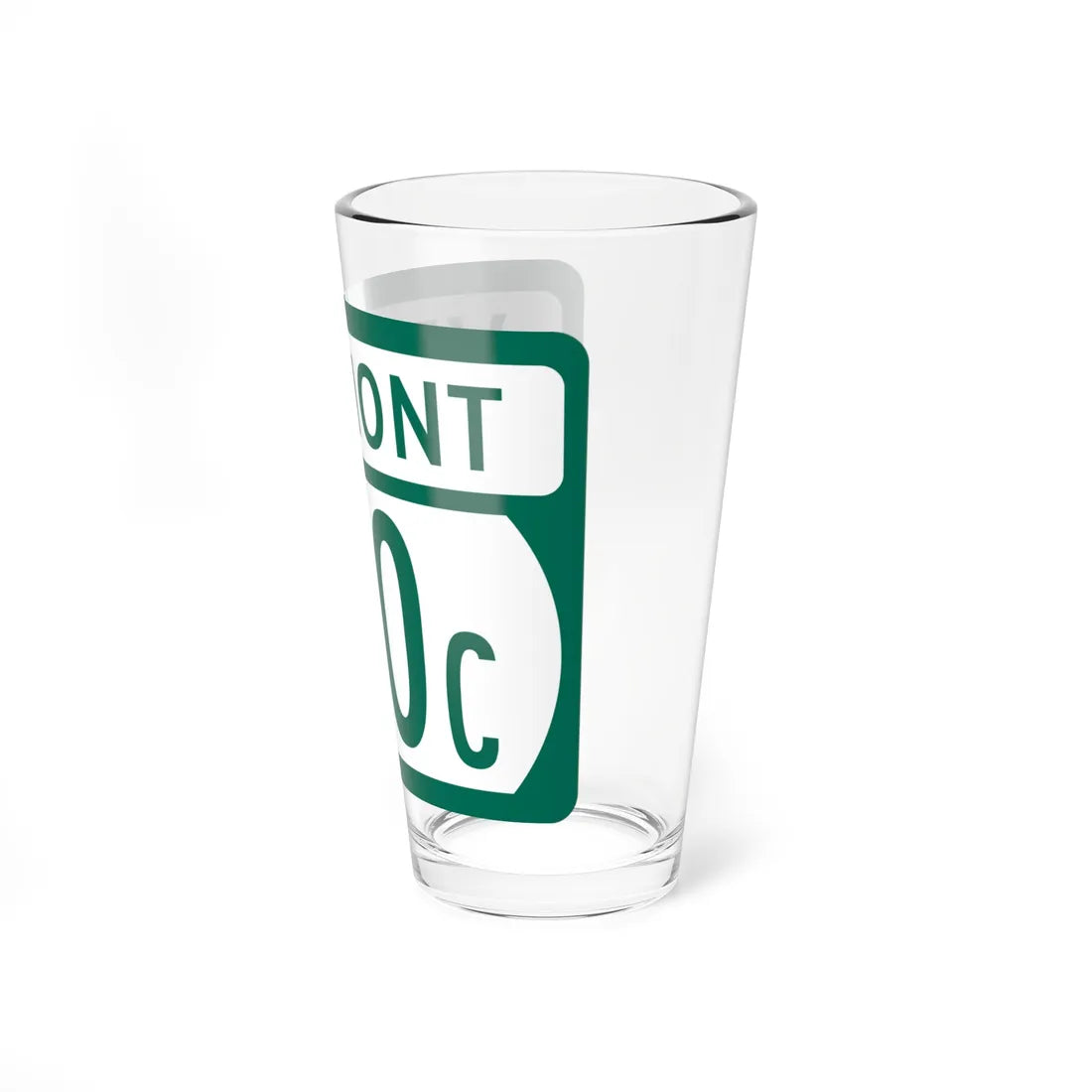 Vermont 100C (Vermont) (Road Sign) Pint Glass 16oz - Go Mug Yourself