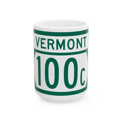 Vermont 100C (Vermont) (Road Sign) White Coffee Mug 15oz - Go Mug Yourself