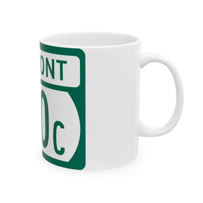 Vermont 100C (Vermont) (Road Sign) White Coffee Mug - Go Mug Yourself