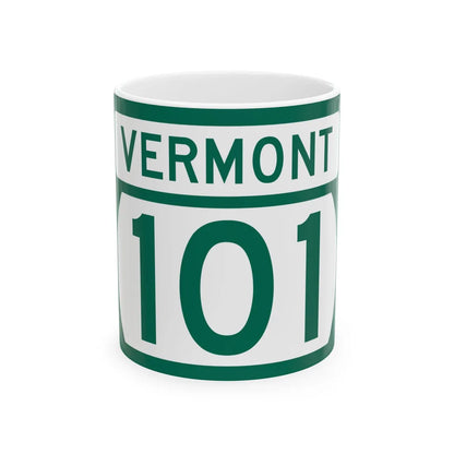 Vermont 101 (Vermont) (Road Sign) White Coffee Mug 11oz - Go Mug Yourself