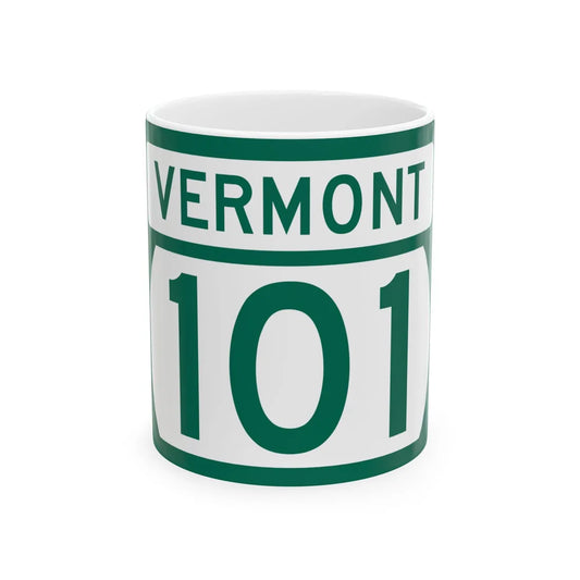 Vermont 101 (Vermont) (Road Sign) White Coffee Mug 11oz - Go Mug Yourself
