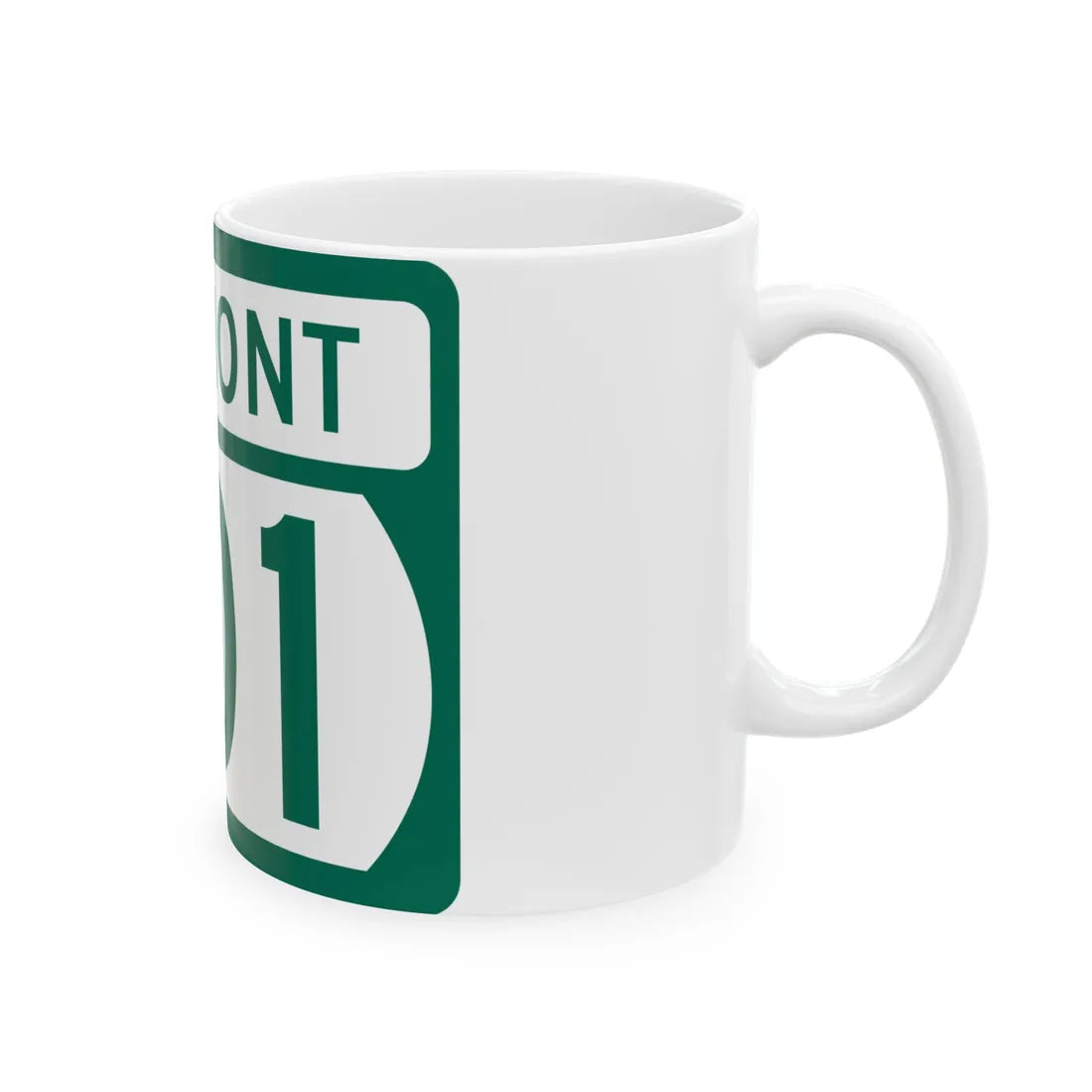 Vermont 101 (Vermont) (Road Sign) White Coffee Mug - Go Mug Yourself
