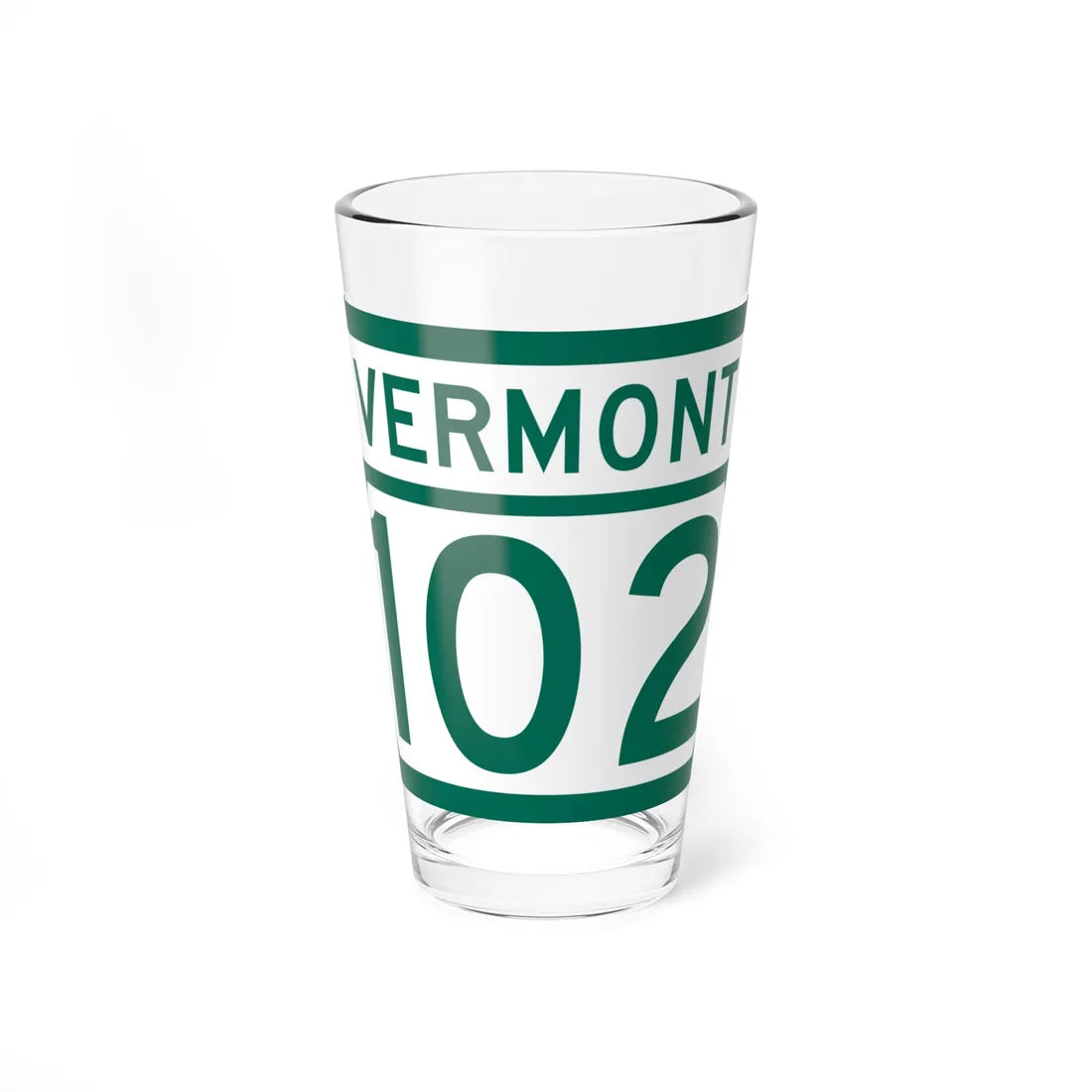 Vermont 102 (Vermont) (Road Sign) Pint Glass 16oz 16oz - Go Mug Yourself
