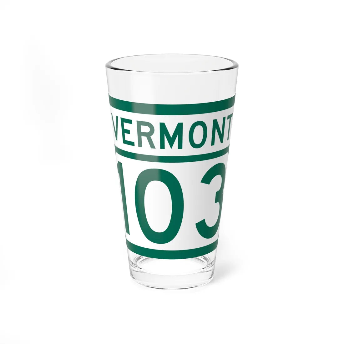 Vermont 103 (Vermont) (Road Sign) Pint Glass 16oz 16oz - Go Mug Yourself