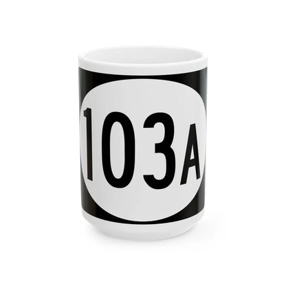Vermont 103A (Vermont) (Road Sign) White Coffee Mug 15oz - Go Mug Yourself