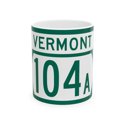 Vermont 104A (Vermont) (Road Sign) White Coffee Mug 11oz - Go Mug Yourself