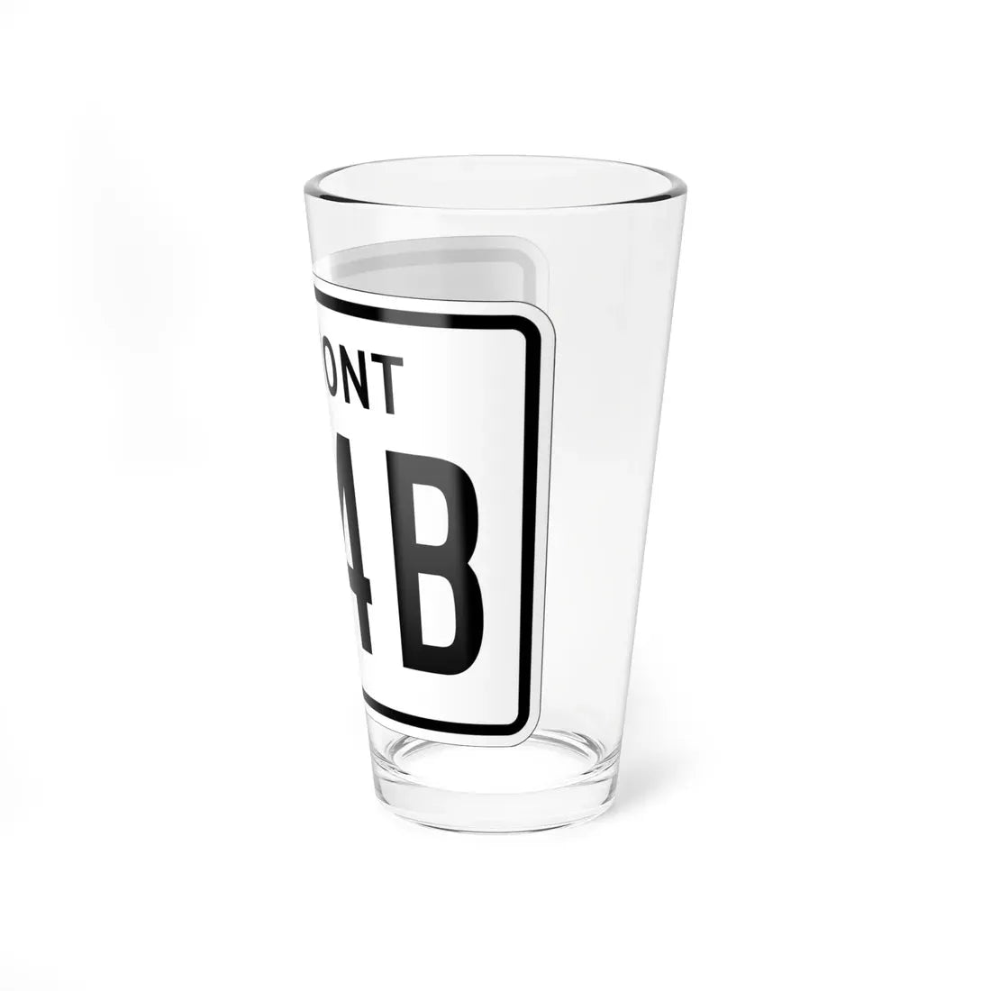 Vermont 104B 1955 (Vermont) (Road Sign) Pint Glass 16oz - Go Mug Yourself